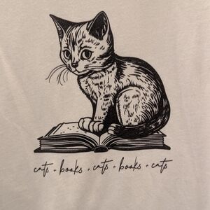 Beatboxing Books And Cats White tee